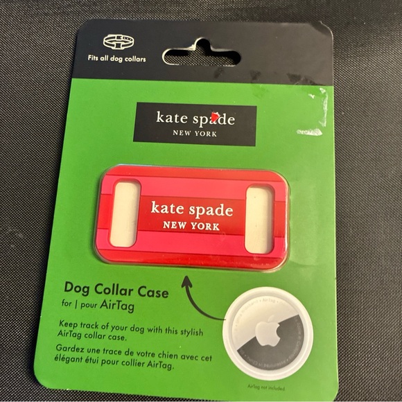 Kate Spade Red Dog Collar Case for AirTag - Picture 2 of 3